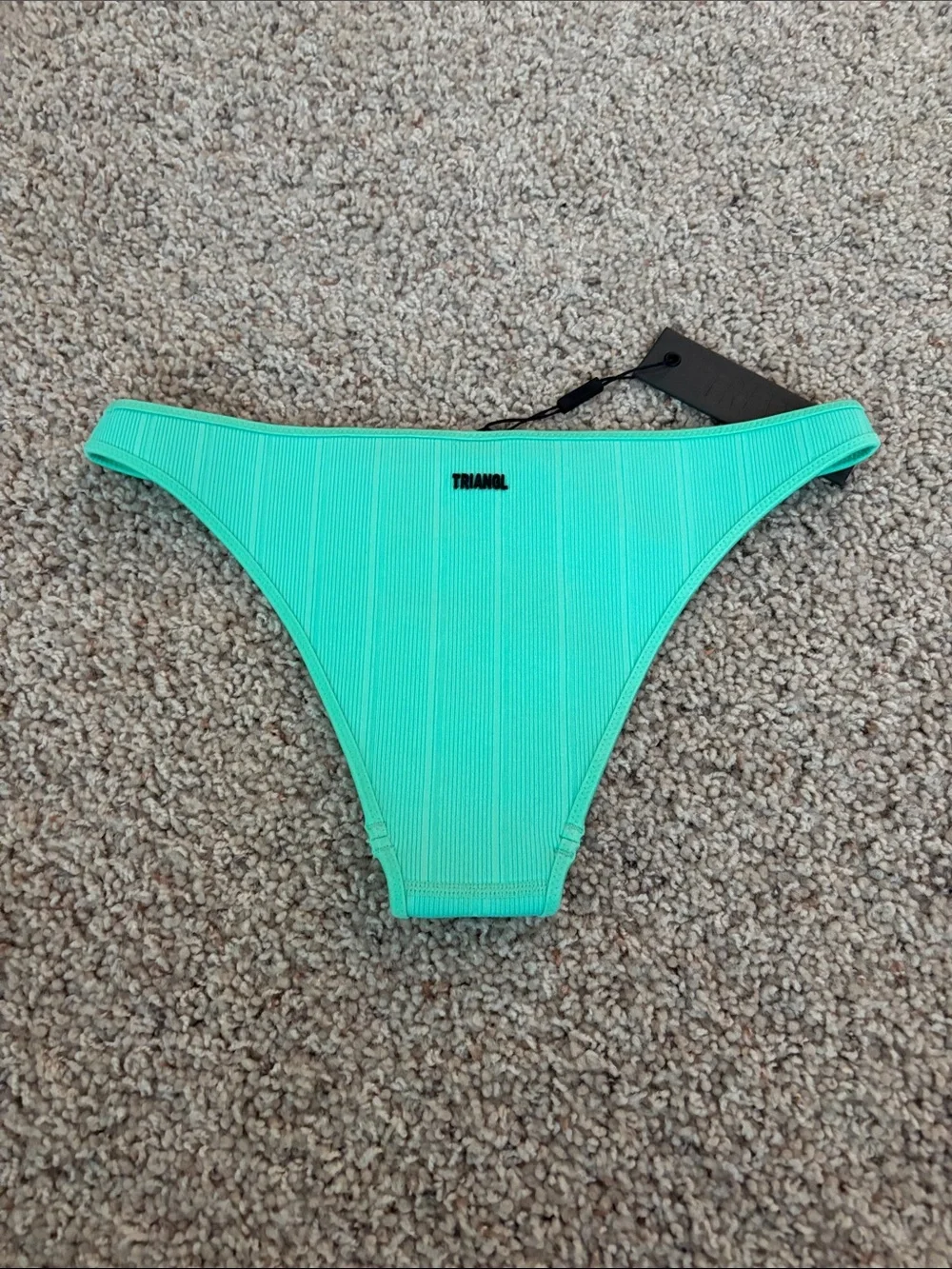 triangl swimwear Ribbed Bikini Bottom in Aqua Mint
